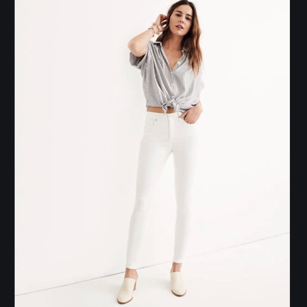 Madewell 9" High Rise Skinny White Jean Size 29